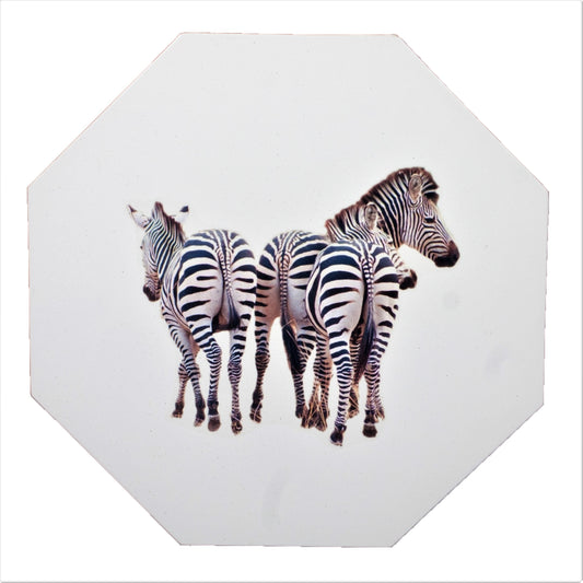 Octagonal Tablemats Set of 4 (boxed): Zebra