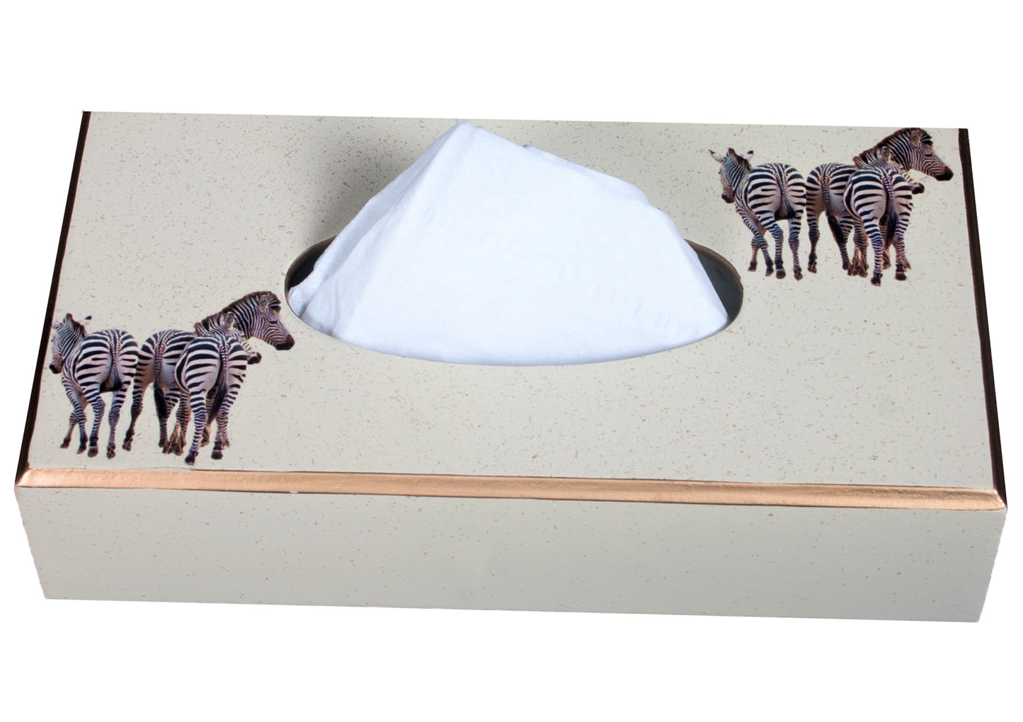 Rectangular Tissue Box Cover: Zebra