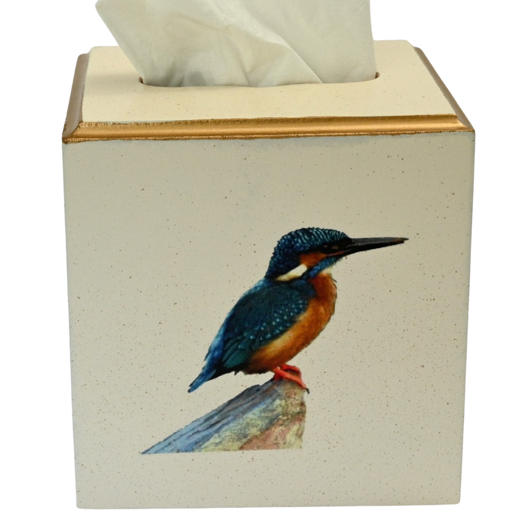 Square Tissue Box Cover: Kingfisher